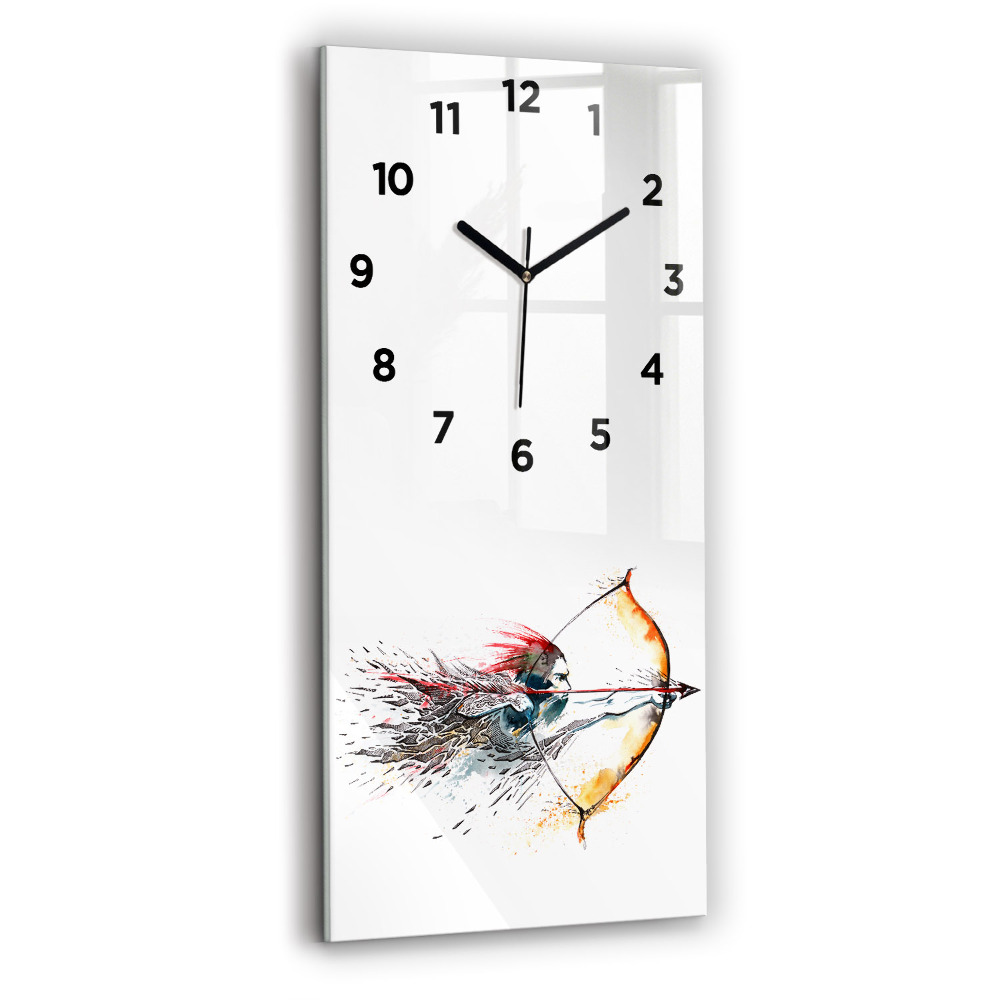 Horloge rectangulaire verticale Guerrier en chasse
