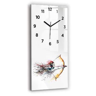 Horloge rectangulaire verticale Guerrier en chasse
