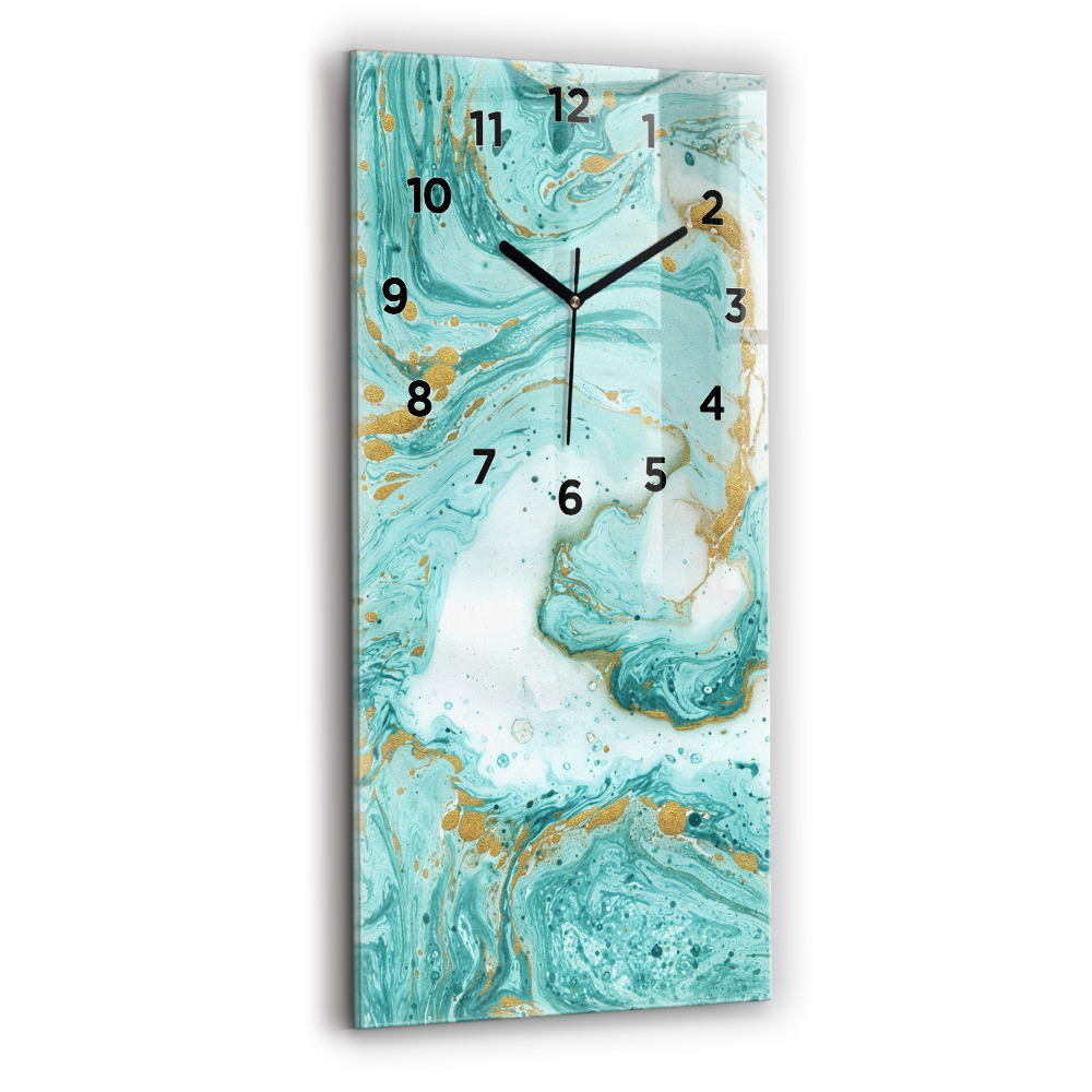 Horloge rectangulaire verticale Texture de marbre