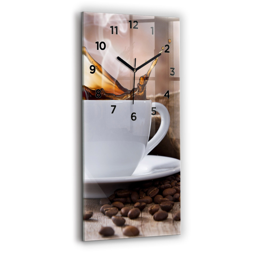 Horloge murale verticale Tasse de café