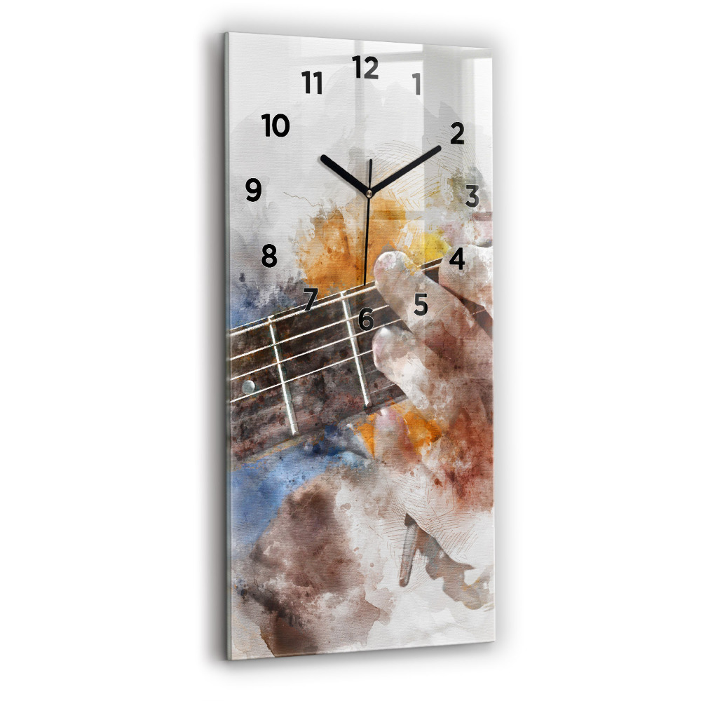 Horloge murale verticale Graphique d'une guitare