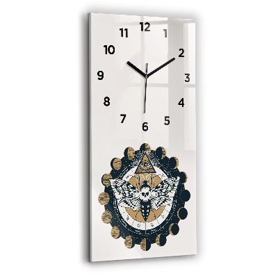 Horloge rectangulaire verticale Phases de la lune et œil