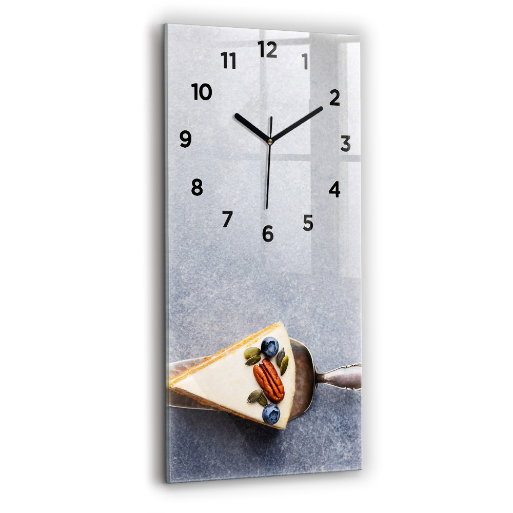 Horloge verticale en verre Morceau de gâteau