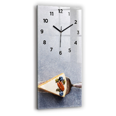 Horloge verticale en verre Morceau de gâteau