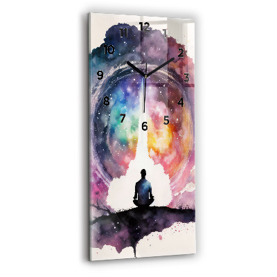Horloge rectangulaire verticale Méditation sur le mode de vie