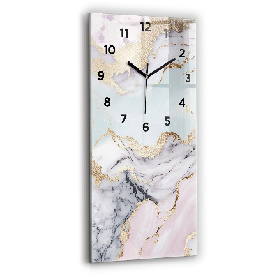 Horloge murale verticale Marbre pastel