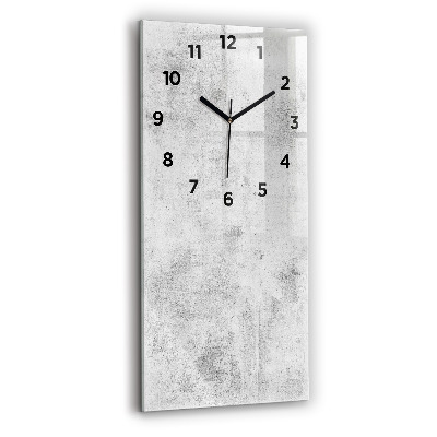 Horloge verticale en verre Mur en béton