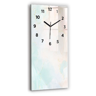 Horloge rectangulaire verticale Marbre aquarelle
