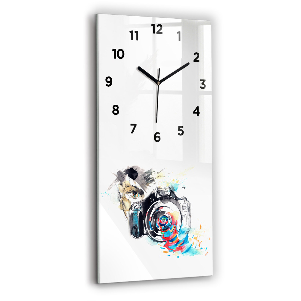 Horloge rectangulaire verticale Femme photographe