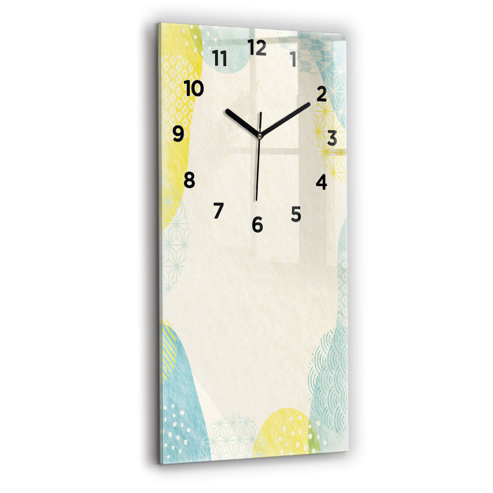 Horloge murale verticale Cadre à motifs