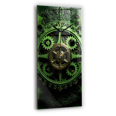 Horloge murale en verre rectangulaire Mécanisme vert