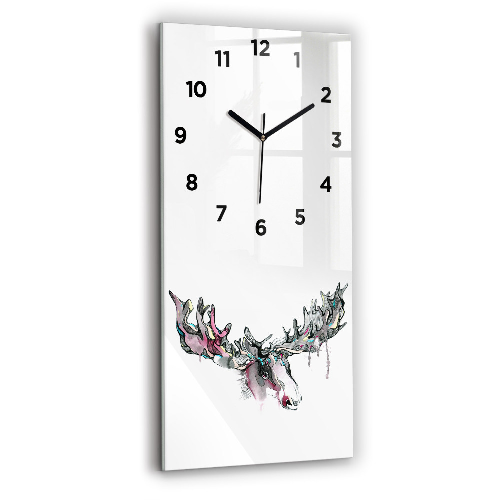 Horloge murale en verre rectangulaire Abstraction d'un élan
