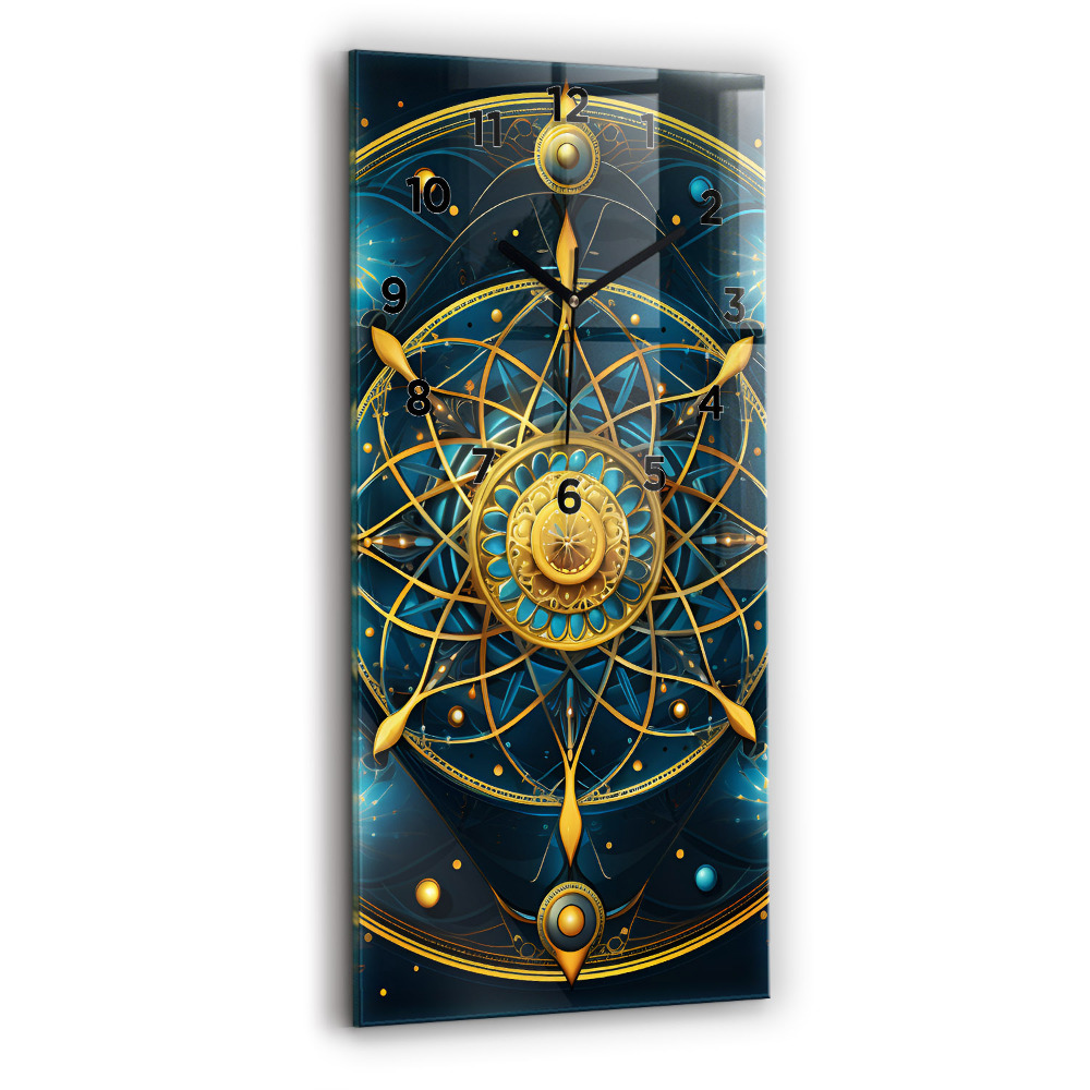Horloge murale en verre rectangulaire Horoscope
