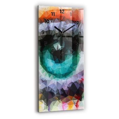 Horloge rectangulaire verticale Œil humain coloré