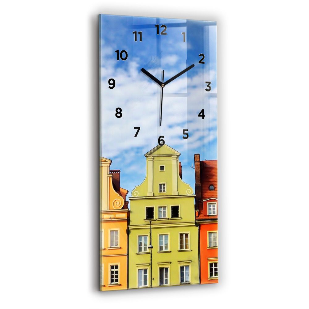 Horloge murale en verre rectangulaire Wroclaw - Vieille ville