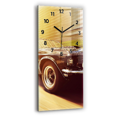 Horloge rectangulaire verticale Vieille voiture classique