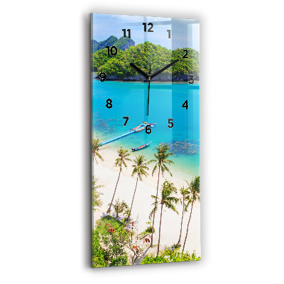 Horloge murale en verre rectangulaire Parc national de Thaïlande