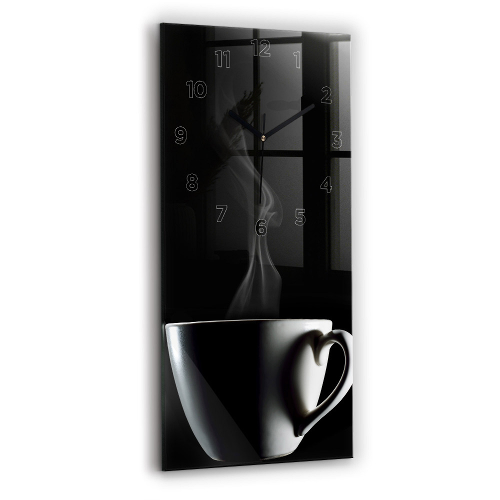 Horloge rectangulaire verticale Tasse de café