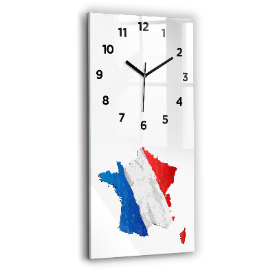 Horloge murale verticale Drapeau de la France
