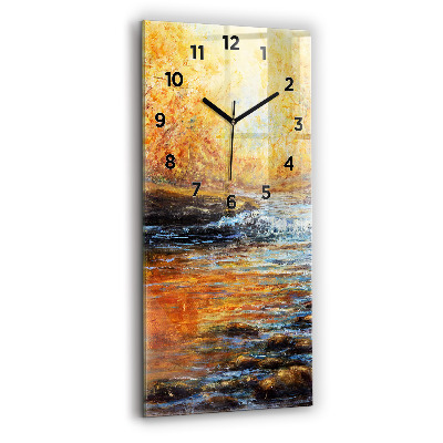 Horloge verticale en verre Beaux-arts