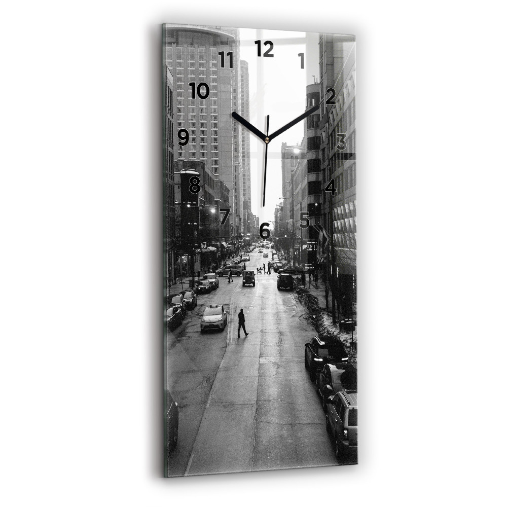 Horloge murale verticale Rues de la ville de Chicago