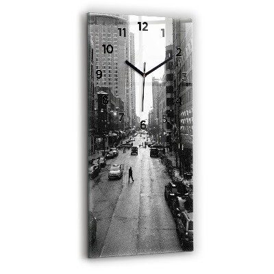 Horloge murale verticale Rues de la ville de Chicago