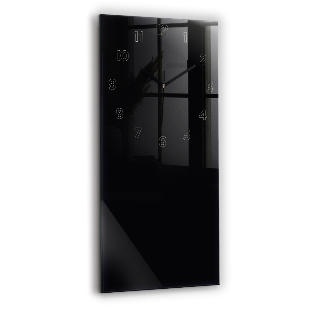 Horloge rectangulaire verticale Couleur noire