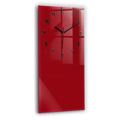 Horloge murale en verre rectangulaire La couleur rouge