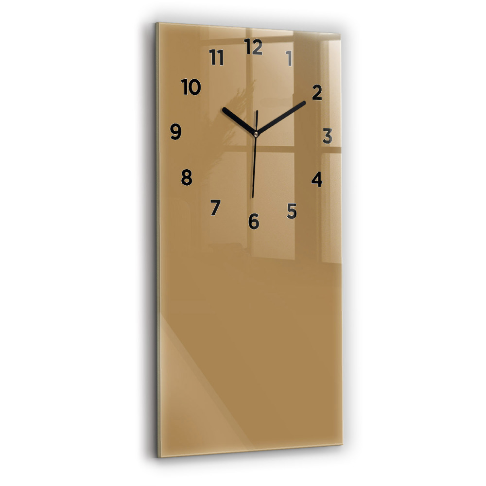 Horloge verticale en verre La couleur beige foncé