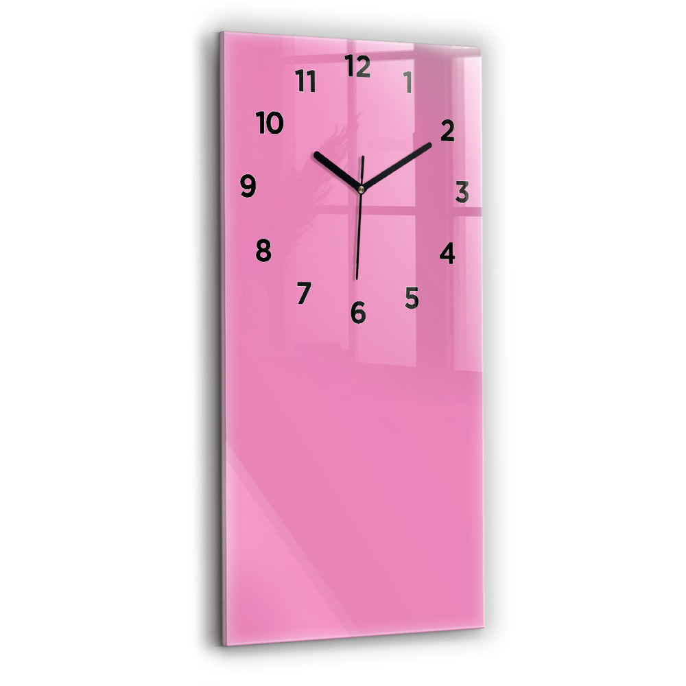 Horloge verticale en verre Coloris rose