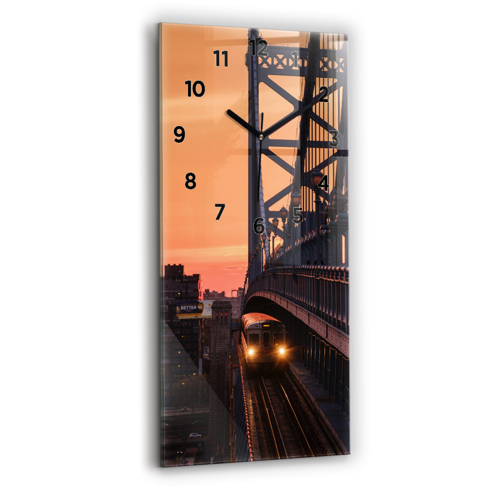 Horloge verticale en verre Pont Benjamin Franklin