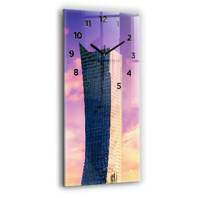 Horloge murale verticale Gratte-ciel à Varsovie