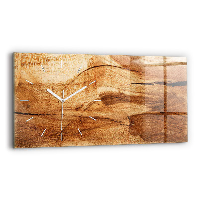 Horloge murale horizontale Texture de bois