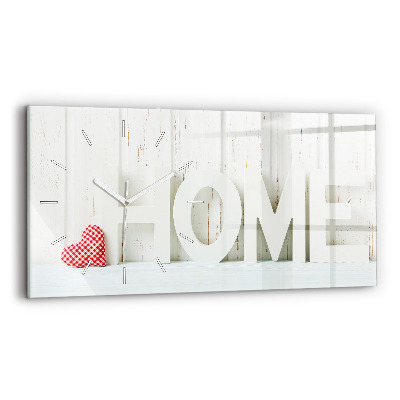 Horloge horizontale en verre Inscription sur une maison