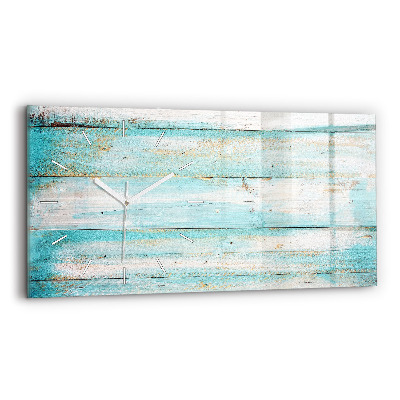 Horloge rectangulaire horizontale Planches bleues