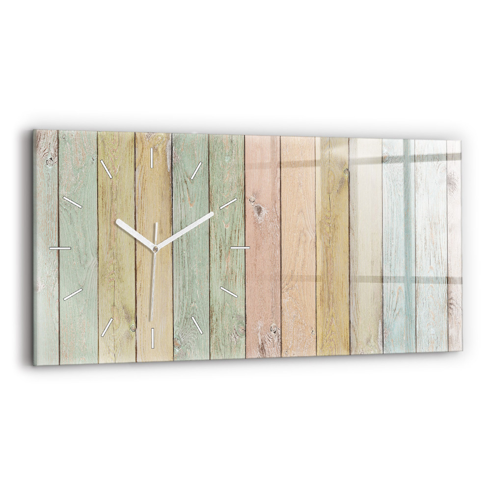 Horloge rectangulaire horizontale Tableaux colorés