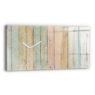 Horloge rectangulaire horizontale Tableaux colorés