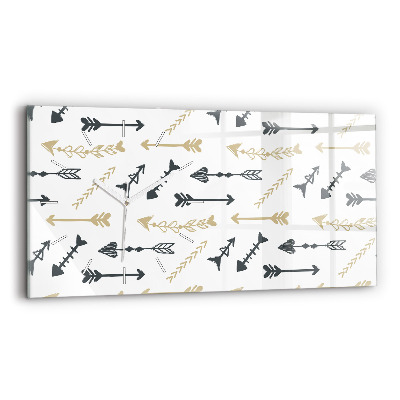 Horloge horizontale en verre Motif géométrique de hipster