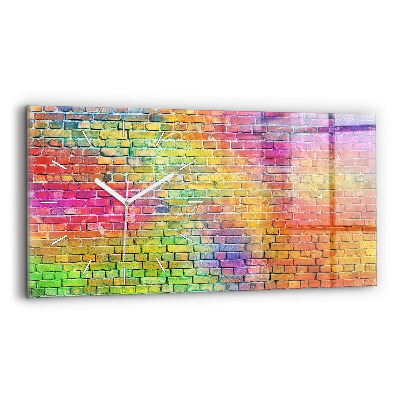 Horloge murale horizontale Mur peint