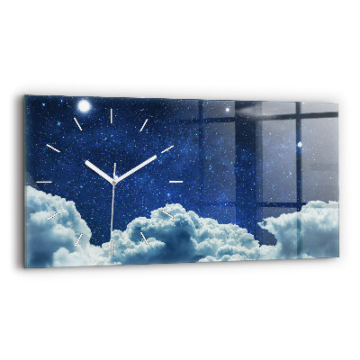 Horloge murale horizontale Ciel nocturne