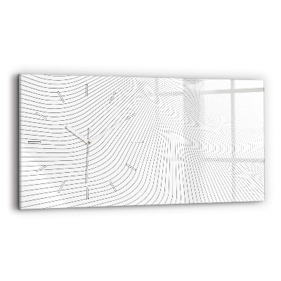 Horloge horizontale en verre Lignes abstraites
