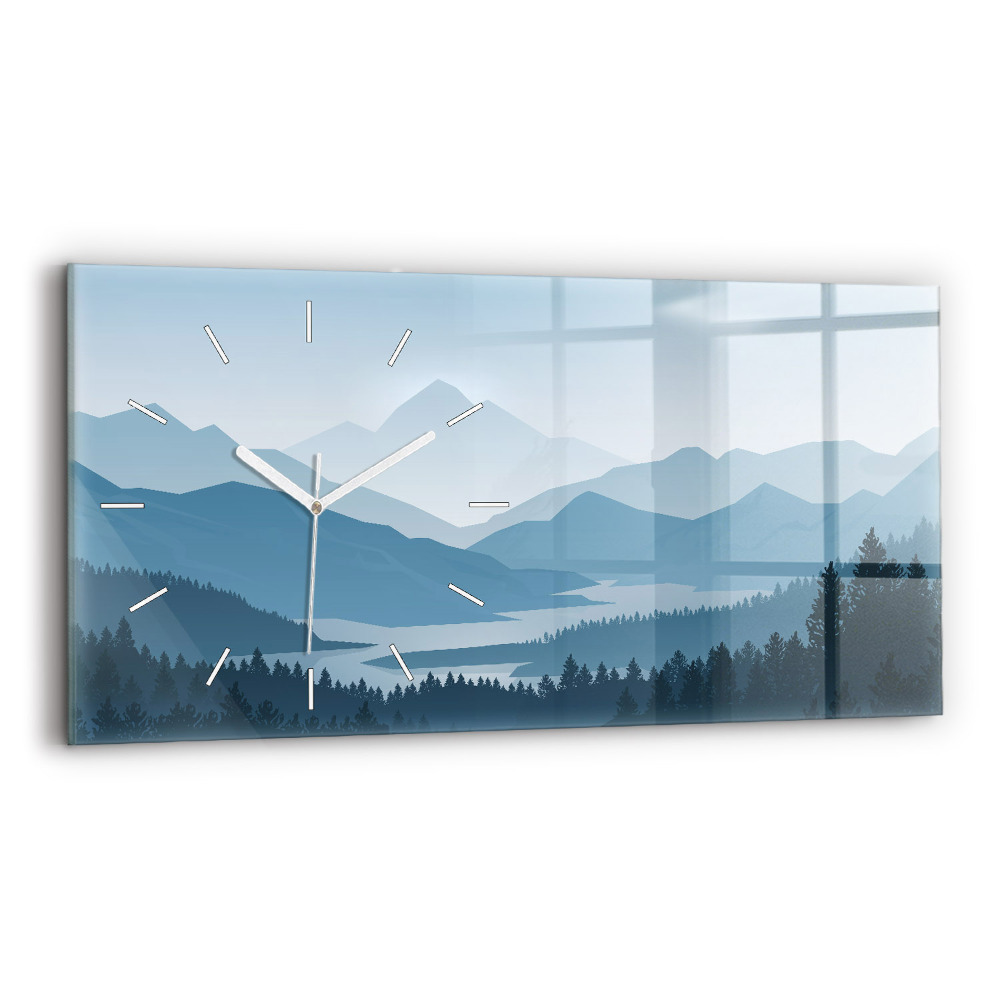 Horloge rectangulaire horizontale Paysage montagneux