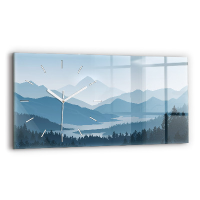 Horloge rectangulaire horizontale Paysage montagneux
