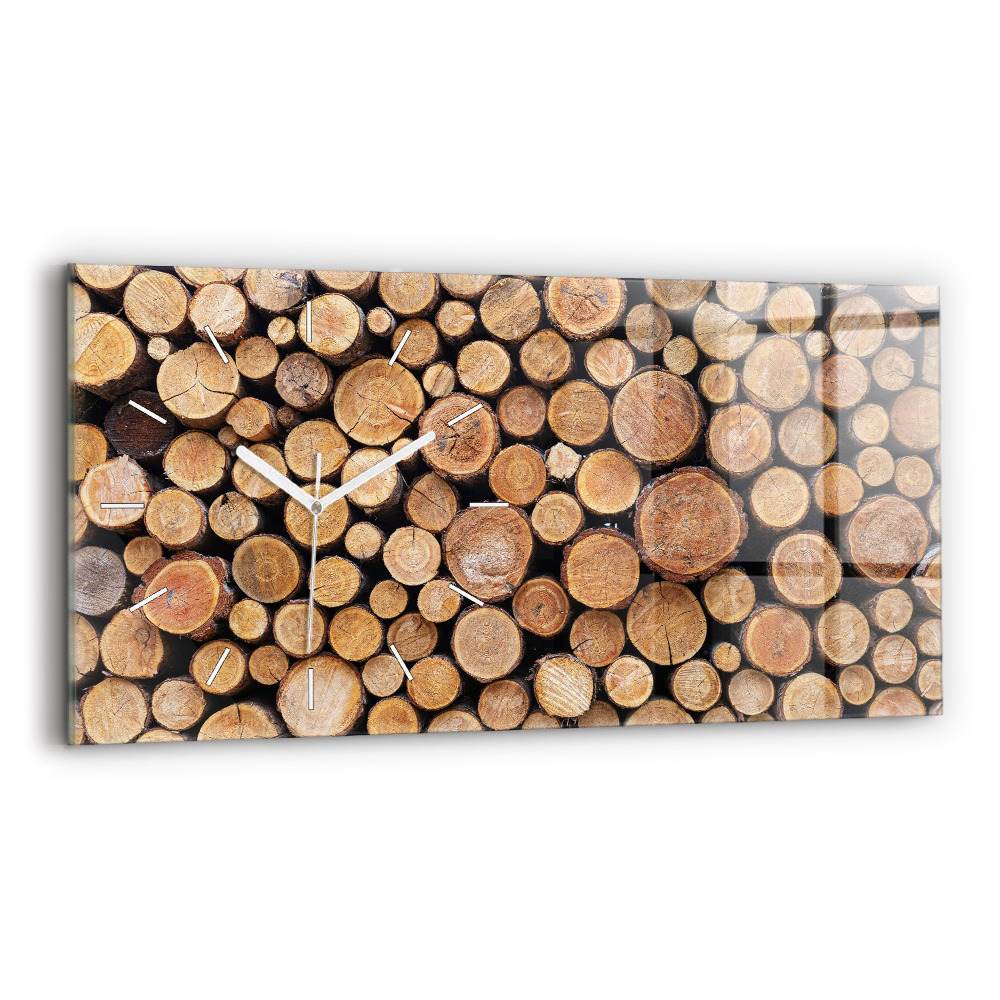 Horloge rectangulaire horizontale Anneaux d'arbres