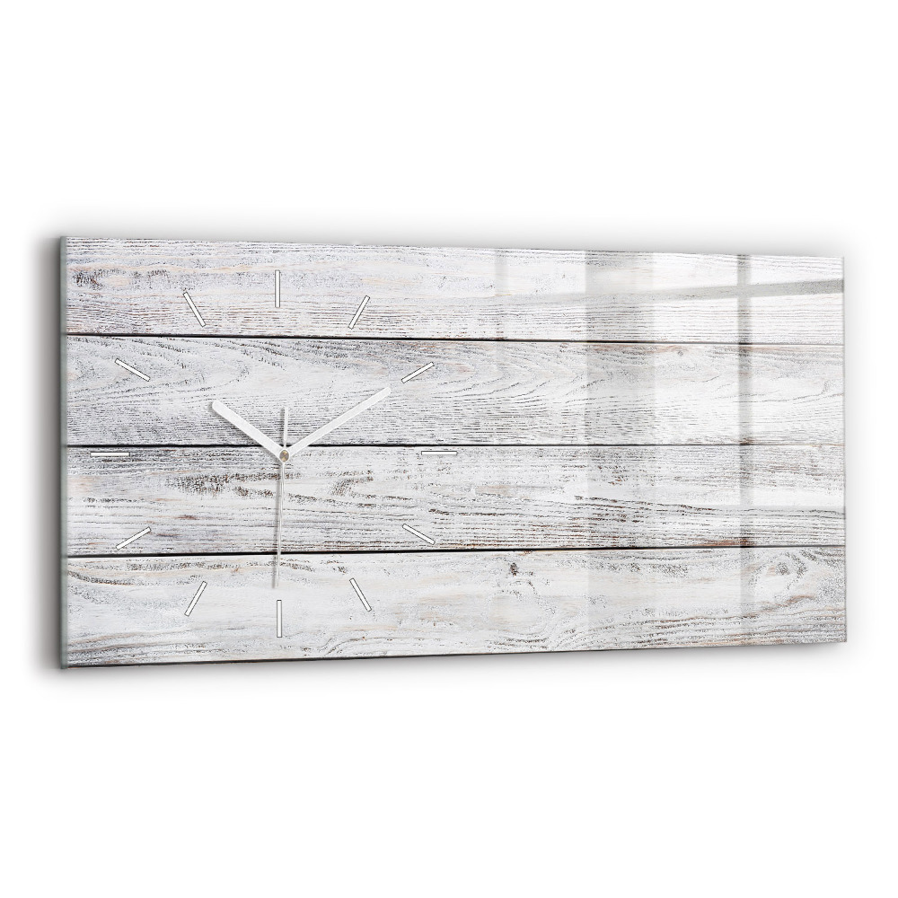 Horloge murale horizontale Planches peintes