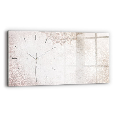 Horloge horizontale en verre Motif décoratif