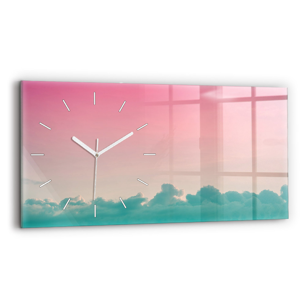 Horloge rectangulaire horizontale Ciel dégradé
