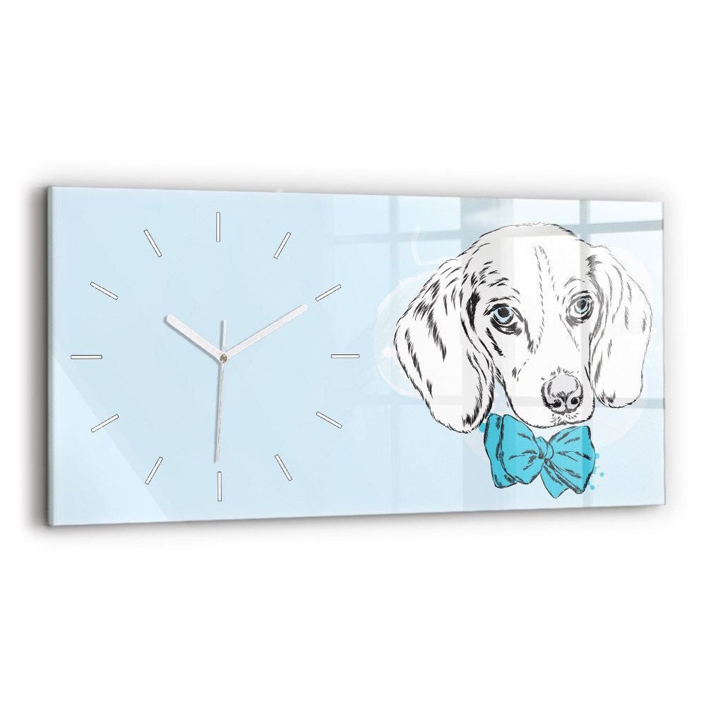 Horloge murale horizontale Chien chiot