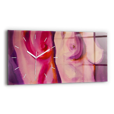 Horloge rectangulaire horizontale Peinture de femmes