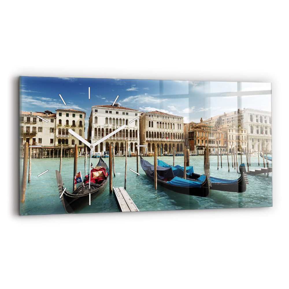 Horloge rectangulaire horizontale Gondoles Venise Italie
